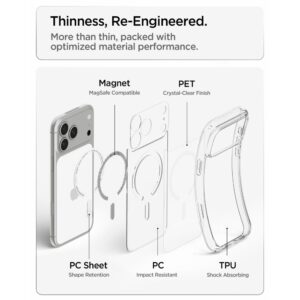 Spigen Ultra Hybrid MagSafe iPhone 17 Pro Max / 18 Pro Max SKAIDRUS/BALTAS - Image 8