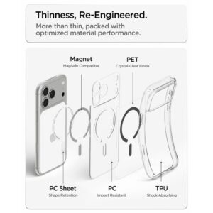 Spigen Ultra Hybrid MagSafe iPhone 17 Pro / 18 Pro SKAIDRUS/GRAFITO - Image 8