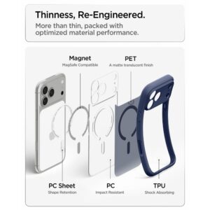 Spigen Ultra Hybrid MagSafe iPhone 17 Pro / 18 Pro MATINIS TAMSIAI MĖLYNAS - Image 8