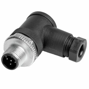 M12 kištukas 5pin, kampu, 4-6mm kabeliui, IP67