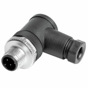 M12 kištukas 4pin, kampu, 4-6mm kabeliui, IP67