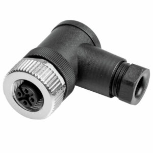 M12 lizdas 4pin, kampu, 4-6mm kabeliui, IP67