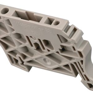 ZEW 35, Galiniai stabdžiai "Push in" tipo, gnybtams, TS 35, V-2, Wemid, 6mm, smėlio sp., Weidmuller