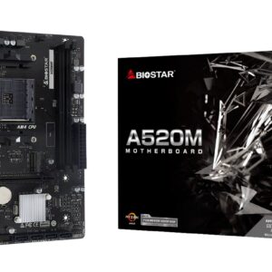 Biostar A520MHP pagrindinė plokštė AMD A520 AM4 lizdas „micro ATX“