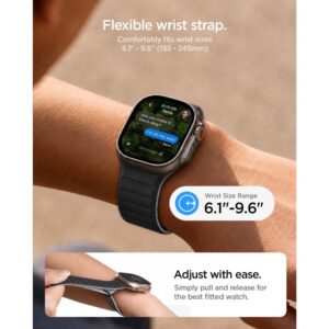 Spigen ATHLEX AIR M APPLE WATCH 8 / 9 / 10 / 11 / SE / ULTRA (44 / 45 / 46 / 49 MM) AKTYVI JUODA/PILKA - Image 9