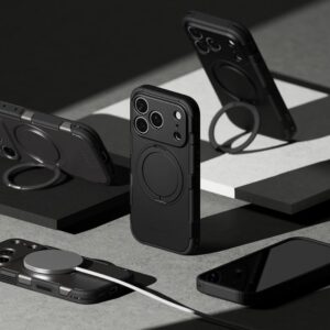 RINGKE ALLES MAGNETINIS MagSafe DĖKLAS iPhone 17 Pro / 18 Pro JUODAS - Image 9