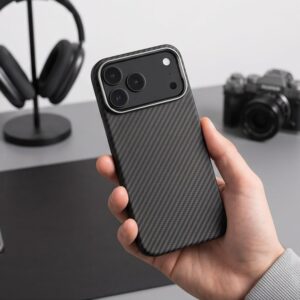 Tech-Protect ION CARBON MagSafe iPhone 17 Pro / 18 Pro JUODAS/SIDABRINIS - Image 9