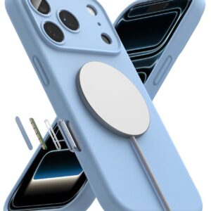 RINGKE SILIKONINIS MAGNETINIS MAGSAFE DĖKLAS iPhone 17 PRO / 18 PRO ŠVIESIAI MĖLYNAS - Image 5