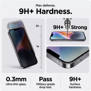 PRIVATUMĄ UŽTIKRINANTIS STIKLAS Tech-Protect ONETOUCH SET SPY+ 2-PACK iPhone 18 PRO MAX PRIVACY - Image 9