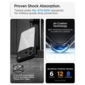 Spigen Ultra Hybrid iPhone 17 Pro Max / 18 Pro Max MATINIS juodos spalvos - Image 9