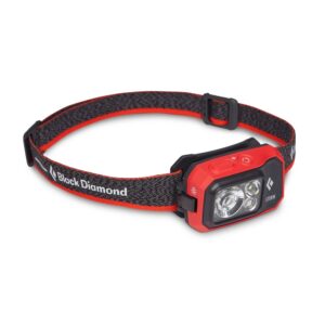 Black Diamond Storm 450 Juoda, Raudona Ant galvos tvirtinamas žibintuvėlis