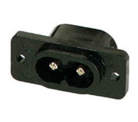 Kištukinis korpusinis lizdas IEC C8 230V 2.5A