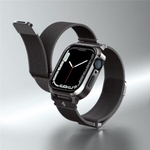 Spigen Metal Fit Pro, grafito spalvos – Apple Watch 9/8/7 45mm - Image 11