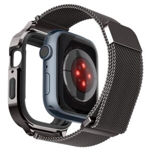 Spigen Metal Fit Pro, grafito spalvos – Apple Watch 9/8/7 45mm - Image 5
