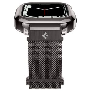Spigen Metal Fit Pro, grafito spalvos – Apple Watch 9/8/7 45mm - Image 8