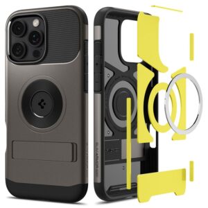 Spigen Slim Armor MagSafe, gunmetal spalvos – iPhone 16 Pro Max - Image 8