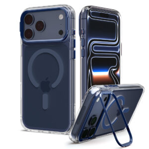 Spigen Ultra Hybrid Optik S MagSafe, clear deep blue - iPhone 18 Pro/17 Pro