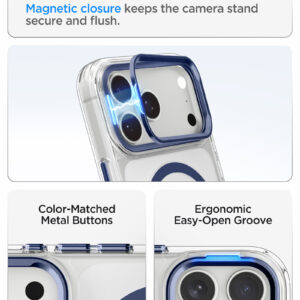 Spigen Ultra Hybrid Optik S MagSafe, clear deep blue - iPhone 18 Pro/17 Pro - Image 7