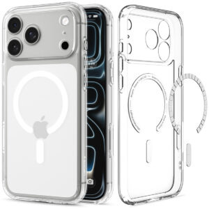 Spigen Ultra Hybrid MagSafe, skaidrus baltas – iPhone 18 Pro/17 Pro