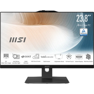 All-in-One PC MSI Modern AM242TP 1M-2021XEU Core 5 / 16GB / 512GB SSD / 24" FHD / Touchscreen / Windows 11 Pro (black)