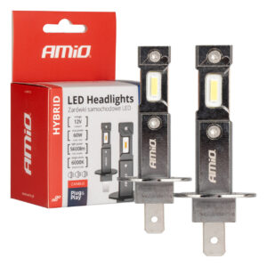 LED lemputės CANBUS H1 12V 60W 6000K 5600lm 2 vnt. AMiO