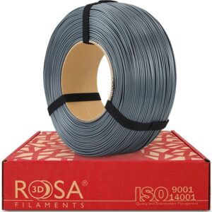3D plastikas ASA pilkas 1.75mm 1kg refill pakuotė Rosa3D - Image 1