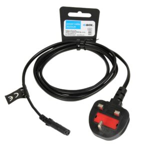 iBOX Euro 2-PIN maitinimo kabelis Audio-RTV VDE 1.8m UK kištukas - Image 2