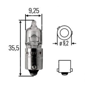 Lemputė 12V 6W BAX9s - Image 1