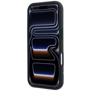 BMW M Quadrille Kevlar rašto trijų spalvų linijų ir metalinio logotipo MagSafe dėklas, skirtas iPhone 18 Pro Max / 17 Pro - Image 5