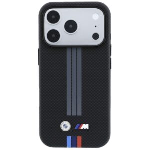 Dėklas BMW M Quadrille Kevlar Anthracite & Tricolor Print Lines MagSafe, skirtas iPhone 18 Pro Max - Image 3