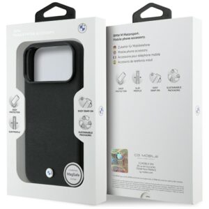 BMW Kevlar Metal Logo MagSafe dėklas, skirtas iPhone 18 Pro / 17 Pro, juodas - Image 8