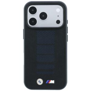 BMW M Blue Perfo metalinis logotipas MagSafe dėklas, skirtas iPhone 18 Pro / 17 Pro, juodas - Image 3