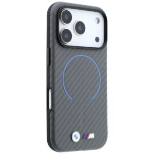 Dėklas BMW M Carbon Printed Ring MagSafe, skirtas iPhone 18 Pro Max / 17 Pro Max, antracito spalvos - Image 4