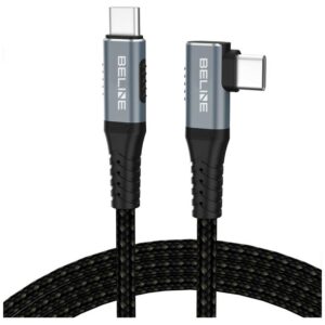 Beline Thunderbolt 4 Right-Angle USB-C Cable 1 m, 48V/5A, 40Gbps, 240W, 8K 60Hz, Black