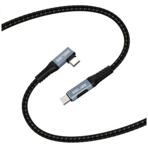 Beline Thunderbolt 4 Right-Angle USB-C Cable 1 m, 48V/5A, 40Gbps, 240W, 8K 60Hz, Black - Image 2
