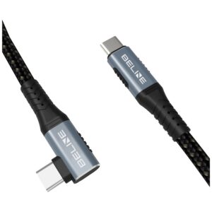 Beline Thunderbolt 4 Right-Angle USB-C Cable 1 m, 48V/5A, 40Gbps, 240W, 8K 60Hz, Black - Image 3