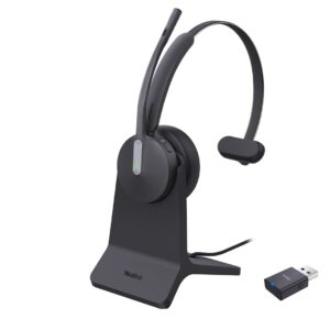 Yealink WH64 Hybrid Mono with Charging Stand Headset Laisvų rankų įranga Bevielis Su lankeliu Biuras / skambučių centras Mikro USB Bluetooth Juoda - Image 1