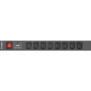 Lanberg PDU-08I-0200-C20-BK maitinimo paskirstymo įrenginys 8 AC išvestis(ys / čių) 1U Juoda