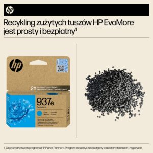 HP 937e EvoMore Cyan Original Ink Cartridge - Image 3