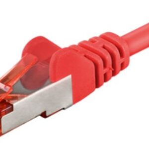Kabelis FTP CAT6e LAN su jungtimis raudonas 0.25m