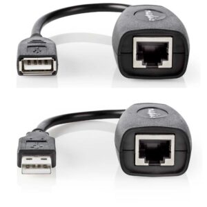 Ilgiklis USB A kištukas - USB A lizdas per UTP kabelį (iki 50m) USB1.1 - Image 1