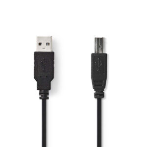 Kabelis USB2.0 A kištukas - B kištukas 3.0m juodas - Image 1