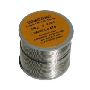 Lydmetalis Sn60Pb40 1.00mm 250g su fliusu Chemet (tik profesionaliam naudojimui)