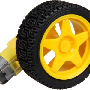 Variklis 5VDC 3-9VDC su pavara ir ratuku JOY-IT