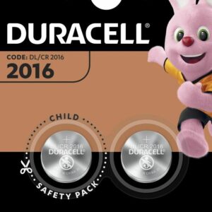 Ličio baterija CR2016 3V 75mAh Duracell 2vnt pakuotėje