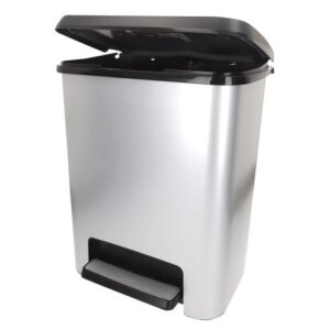KETER ŠIUKŠLIADĖŽĖ COMPATTA STYLE STEEL 25L SIDABRINĖ