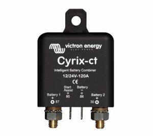 Akumuliatorių įkrovimo valdiklis Cyrix-ct 12/24V-120A, valdomas mikrokontroleriu, Victron energy