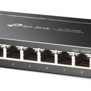 TP-Link TL-SG108E tinklo komutatorius Valdomas L2 Gigabit Ethernet (10/100/1000) Juoda - Image 2