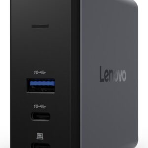 Lenovo X9 Charging GaN Dock Vielinis USB 3.2 Gen 2 (3.1 Gen 2) Type-C Pilka - Image 1