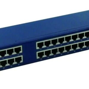 EMITERNET PANEL 19", 48XRJ45 STP CAT.6 (1U) WITH SHELF, BLUE - Image 1